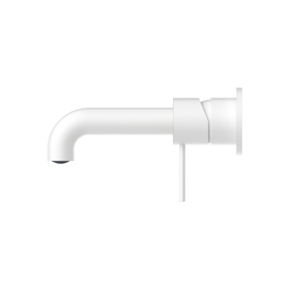 MECCA WALL BASIN/BATH MIXER SEPARETE BACK PLATE 230MM MATTE WHITE