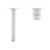MECCA WALL BASIN/BATH MIXER SEPARETE BACK PLATE 185MM MATTE WHITE