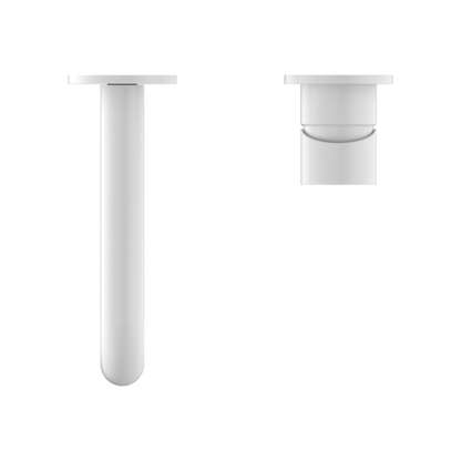 MECCA WALL BASIN/BATH MIXER SEPARETE BACK PLATE 230MM MATTE WHITE