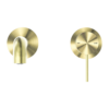 MECCA WALL BASIN/BATH MIXER SEPARETE BACK PLATE 185MM BRUSHED GOLD