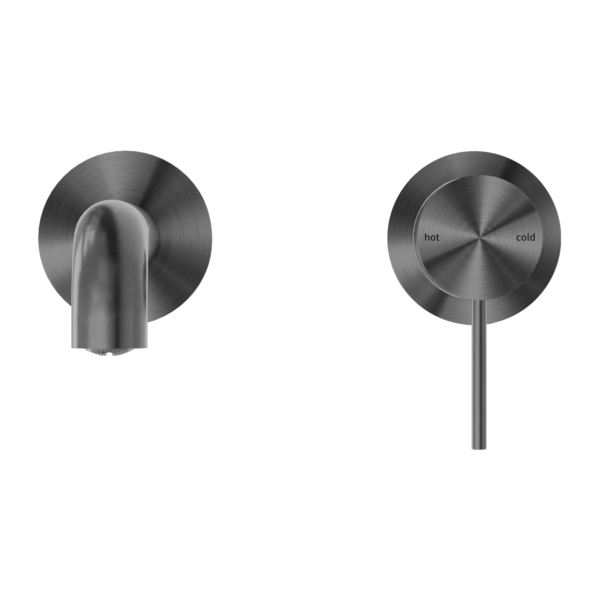 MECCA WALL BASIN/BATH MIXER SEPARETE BACK PLATE 230MM GUN METAL