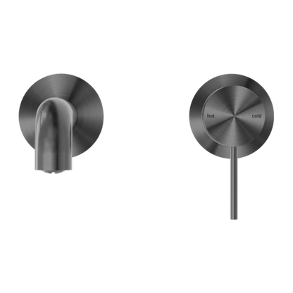 MECCA WALL BASIN/BATH MIXER SEPARATE BACK PLATE 120MM GUN METAL