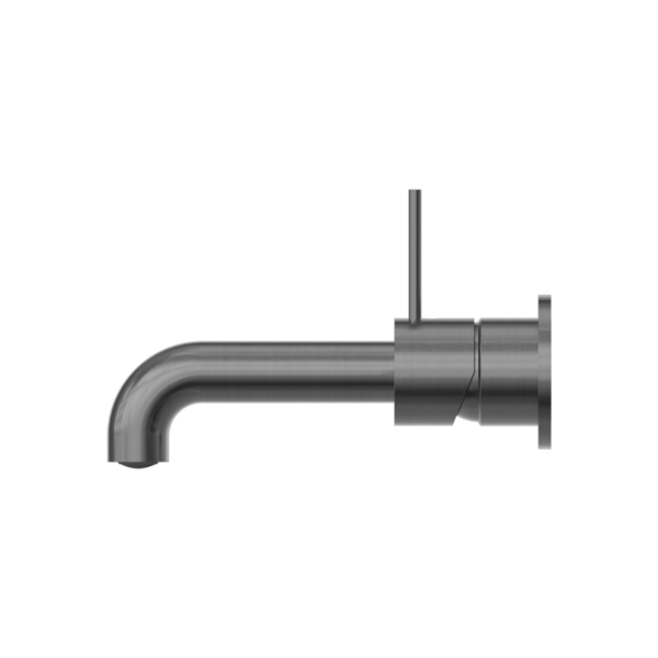 MECCA WALL BASIN/BATH MIXER SEPARATE BACK PLATE HANDLE UP 260MM GUN METAL