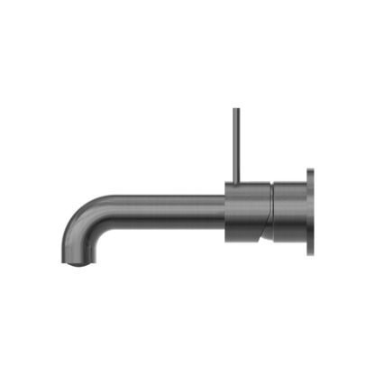 MECCA WALL BASIN/BATH MIXER SEPARATE BACK PLATE HANDLE UP 260MM GUN METAL