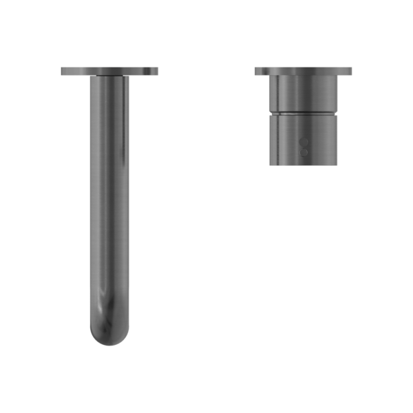 MECCA WALL BASIN/BATH MIXER SEPARATE BACK PLATE HANDLE UP 260MM GUN METAL