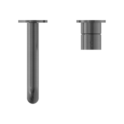 MECCA WALL BASIN/BATH MIXER SEPARATE BACK PLATE HANDLE UP 260MM GUN METAL