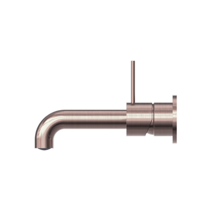 MECCA WALL BASIN/BATH MIXER SEPARETE BACK PLATE HANDLE UP 160MM BRUSHED BRONZE