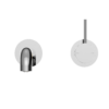 MECCA WALL BASIN/BATH MIXER SEPARETE BACK PLATE HANDLE UP 230MM CHROME