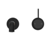 MECCA WALL BASIN/BATH MIXER SEPARETE BACK PLATE HANDLE UP 185MM MATTE BLACK