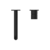 MECCA WALL BASIN/BATH MIXER SEPARETE BACK PLATE HANDLE UP 160MM MATTE BLACK