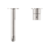 MECCA WALL BASIN/BATH MIXER SEPARETE BACK PLATE HANDLE UP 185MM BRUSHED NICKEL