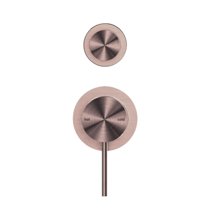 MECCA SHOWER MIXER WITH DIVERTOR SEPARATE BACK PLATE BRUSHED BRONZE
