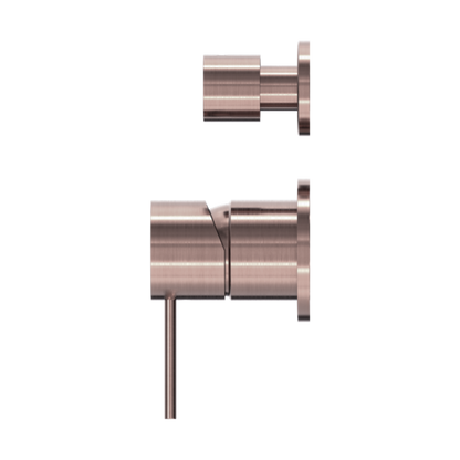 MECCA SHOWER MIXER WITH DIVERTOR SEPARATE BACK PLATE BRUSHED BRONZE