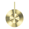 MECCA SHOWER MIXER HANDLE UP 80MM PLATE BRUSHED GOLD