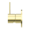 MECCA SHOWER MIXER HANDLE UP 80MM PLATE BRUSHED GOLD