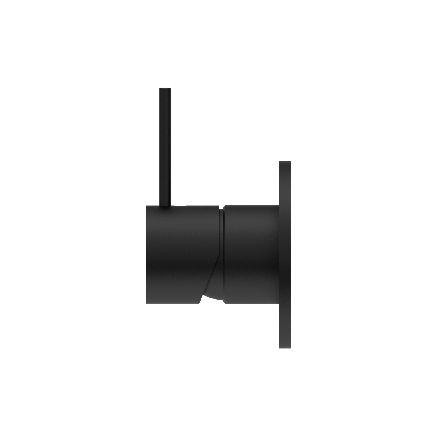 MECCA SHOWER MIXER HANDLE UP 80MM PLATE MATTE BLACK