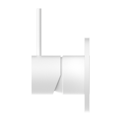 MECCA SHOWER MIXER HANDLE UP 80MM PLATE MATTE WHITE