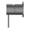 MECCA SHOWER MIXER 60MM PLATE GUN METAL