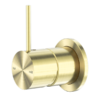 MECCA SHOWER MIXER 60MM HANDLE UP PLATE BRUSHED GOLD