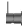 MECCA SHOWER MIXER 60MM HANDLE UP PLATE GUN METAL