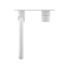 MECCA WALL BASIN/BATH MIXER SWIVEL SPOUT HANDLE UP MATTE WHITE