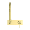 MECCA WALL BASIN/BATH MIXER SWIVEL SPOUT BRUSHED GOLD