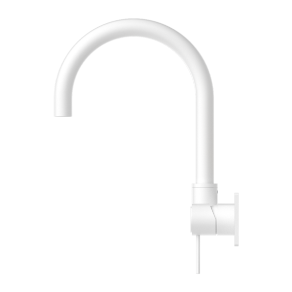 MECCA WALL BASIN/BATH MIXER SWIVEL SPOUT MATTE WHITE