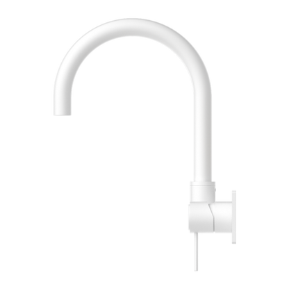 MECCA WALL BASIN/BATH MIXER SWIVEL SPOUT MATTE WHITE