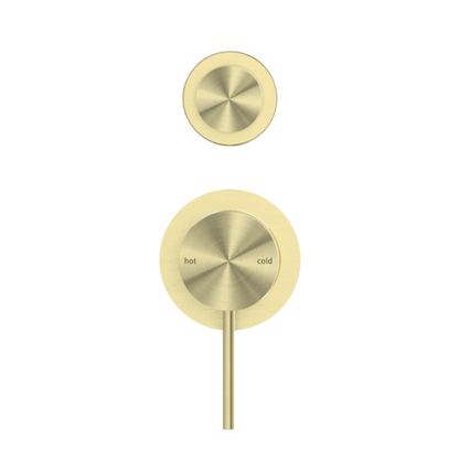 MECCA SHOWER MIXER WITH DIVERTOR SEPARATE BACK PLATE BRUSHED GOLD