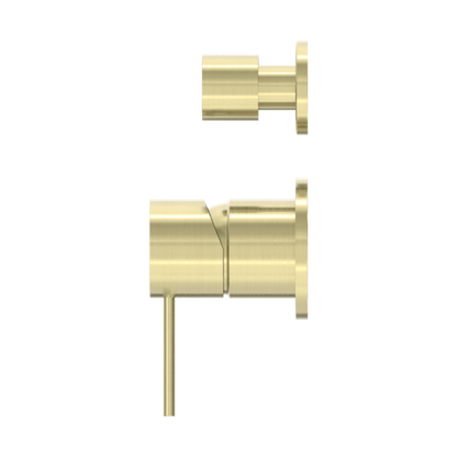 MECCA SHOWER MIXER WITH DIVERTOR SEPARATE BACK PLATE BRUSHED GOLD