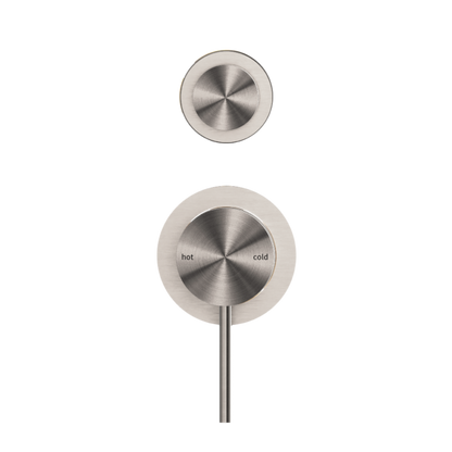 MECCA SHOWER MIXER WITH DIVERTOR SEPARATE BACK PLATE BRUSHED NICKEL