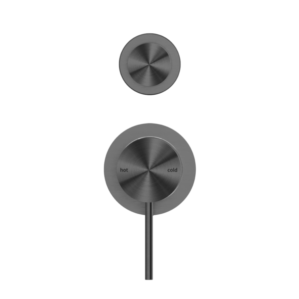 MECCA SHOWER MIXER WITH DIVERTOR SEPARATE BACK PLATE GUN METAL