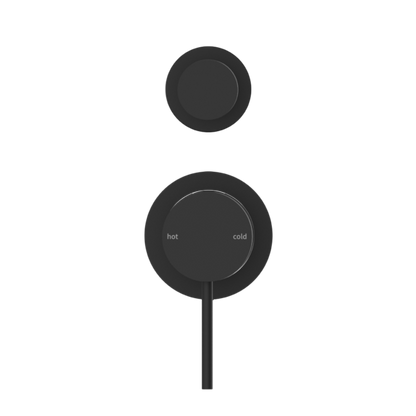 MECCA SHOWER MIXER WITH DIVERTOR SEPARATE BACK PLATE MATTE BLACK