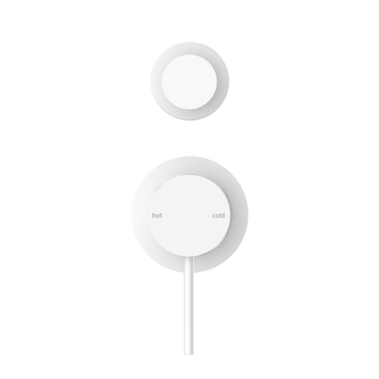 MECCA SHOWER MIXER WITH DIVERTOR SEPARATE BACK PLATE MATTE WHITE