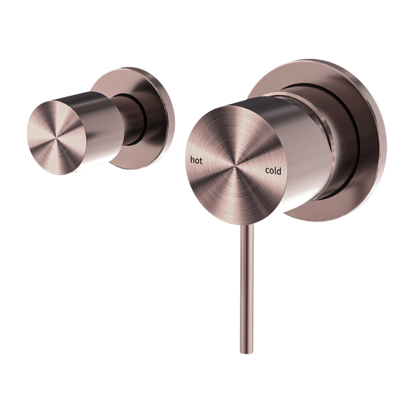 MECCA SHOWER MIXER WITH HORIZONTAL 2 WAY DIVERTOR BRUSHED BRONZE