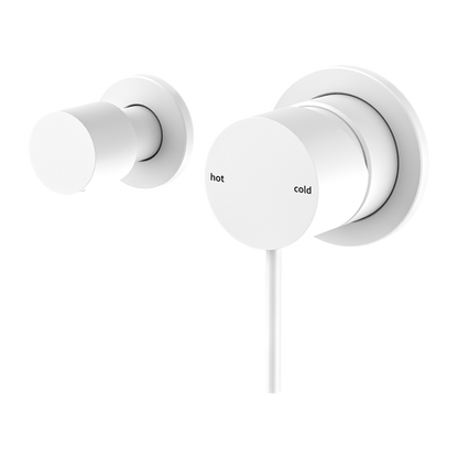 MECCA SHOWER MIXER WITH HORIZONTAL 2 WAY DIVERTOR MATTE WHITE