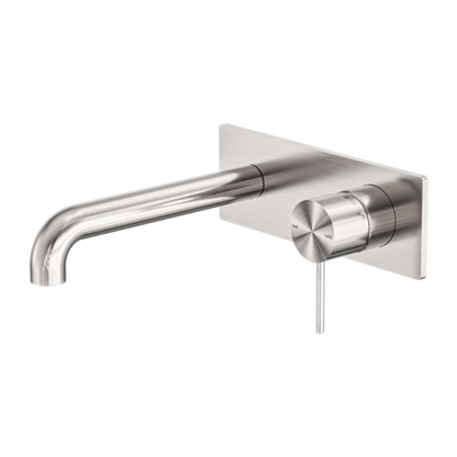 MECCA WALL BASIN/BATH MIXER 185MM BRUSHED NICKEL