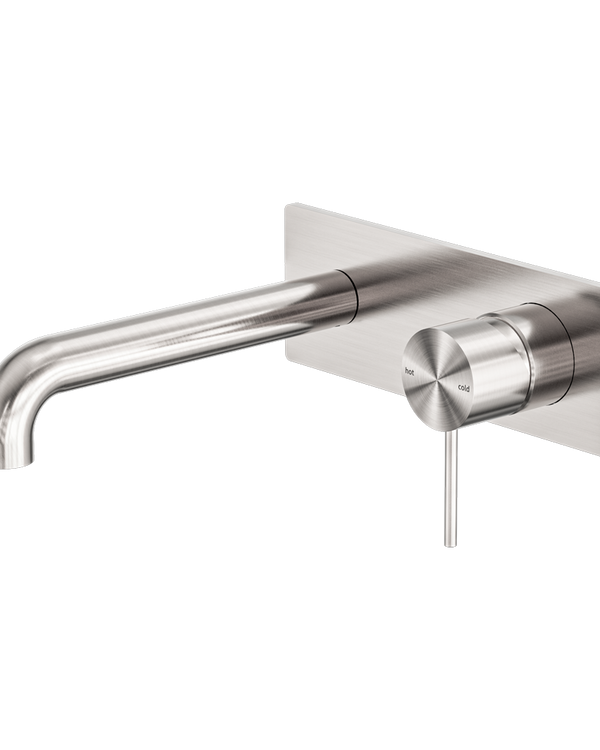 MECCA WALL BASIN/BATH MIXER 120MM BRUSHED NICKEL