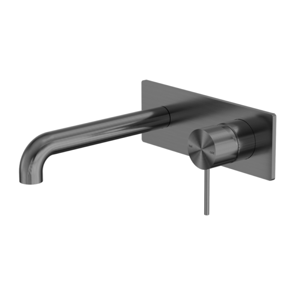 MECCA WALL BASIN/BATH MIXER 120MM GUN METAL
