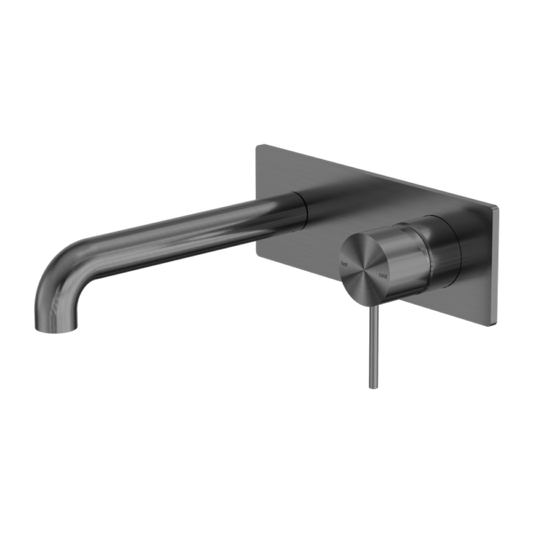 MECCA WALL BASIN/BATH MIXER 230MM GUN METAL