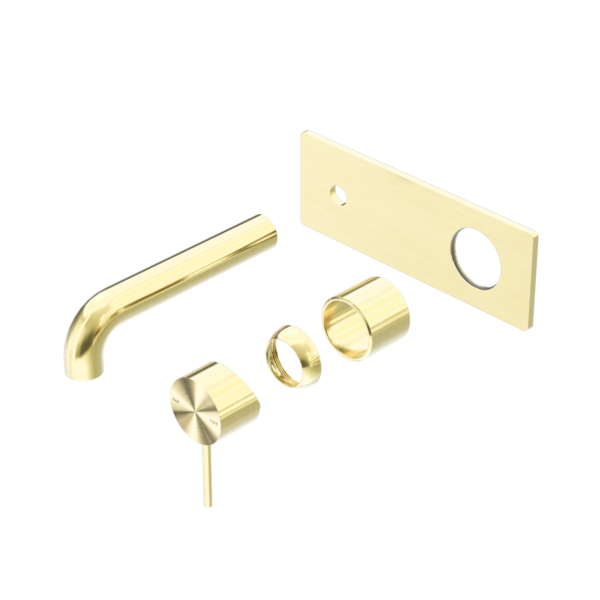 MECCA WALL BASIN/BATH MIXER 230MM TRIM KITS ONLY BRUSHED GOLD