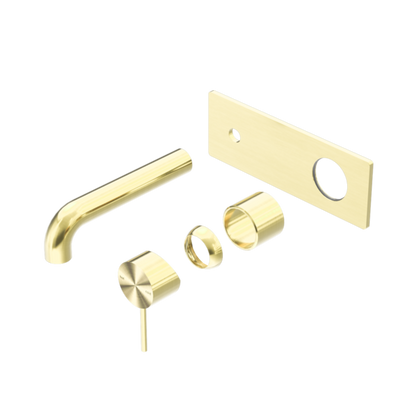 MECCA WALL BASIN/BATH MIXER 185MM TRIM KITS ONLY BRUSHED GOLD