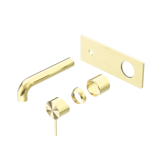 MECCA WALL BASIN/BATH MIXER 185MM TRIM KITS ONLY BRUSHED GOLD