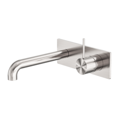 MECCA WALL BASIN/BATH MIXER HANDLE UP 160MM BRUSHED NICKEL