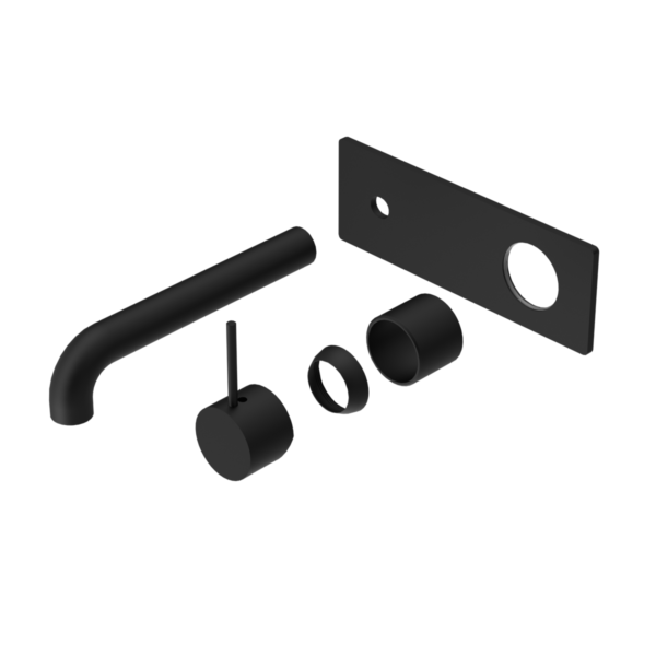 MECCA WALL BASIN/BATH MIXER HANDLE UP 260MM TRIM KITS ONLY MATTE BLACK