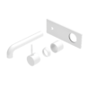 MECCA WALL BASIN/BATH MIXER HANDLE UP 185MM TRIM KITS ONLY MATTE WHITE