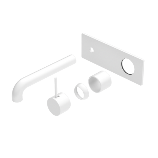 MECCA WALL BASIN/BATH MIXER HANDLE UP 160MM TRIM KITS ONLY MATTE WHITE
