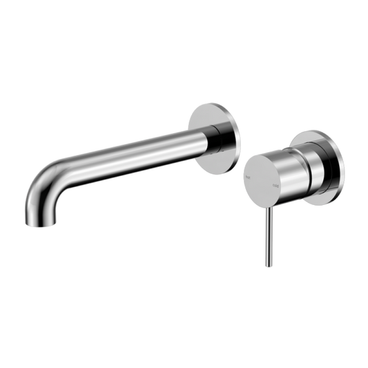 MECCA WALL BASIN/BATH MIXER SEPARATE BACK PLATE 120MM CHROME
