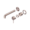 MECCA WALL BASIN/BATH MIXER SEPARETE BACK PLATE 185MM TRIM KITS ONLY BRUSHED BRONZE