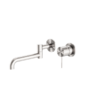 MECCA WALL BASIN/BATH MIXER SWIVEL SPOUT 225MM BRUSHED NICKEL